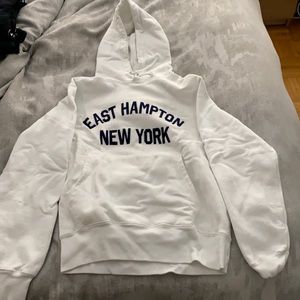 champion east Hampton white hoodie